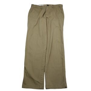 Haggar Pants Mens 30 Beige Khakis Straight Slim Fit Stretch Slash Pocket Button